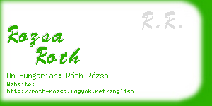 rozsa roth business card